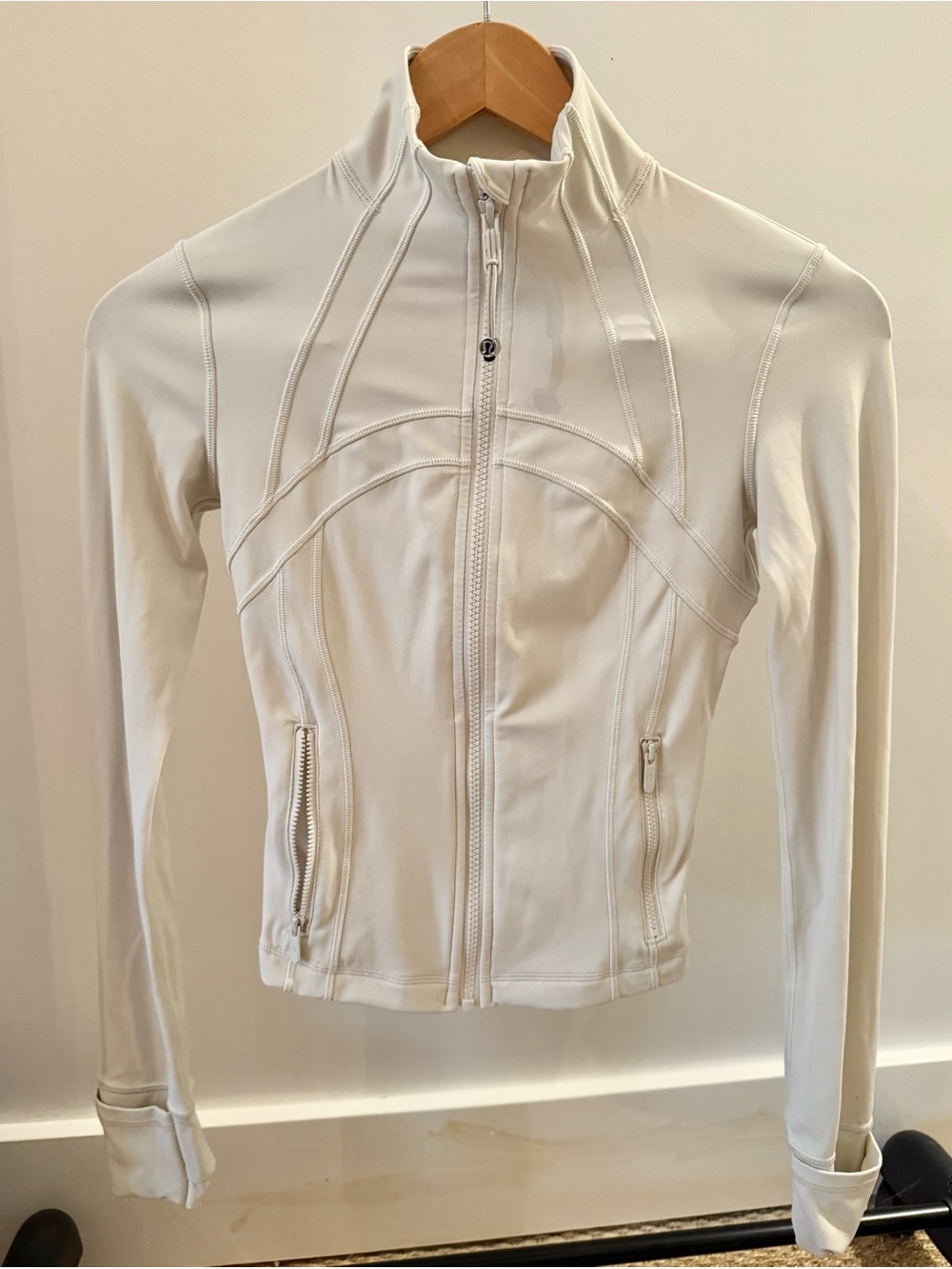 Lululemon Zip-Up Jacket, White, Size 2